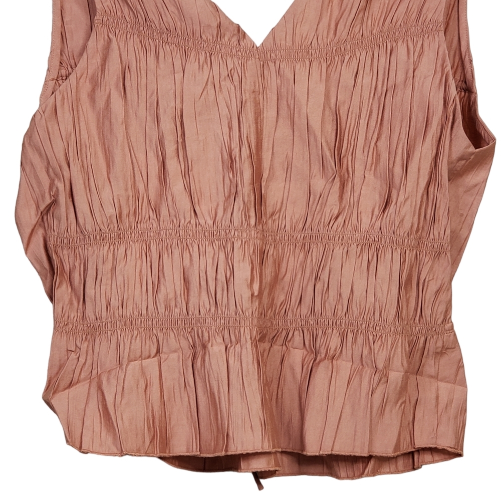 Frame Denim Rust Sleeveless Blouse - Picture 7 of 13